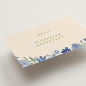 "Nilgiri" - Place Cards in Blueberry by Creo Study - Detail