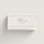 "delicate florals" - Place Cards in Snow by Lori Wemple - Folded with Free Guest Printing