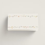 "delicate florals" - Place Cards in Snow by Lori Wemple - Blank front