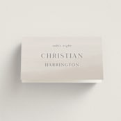 "Regal" - Place Cards in Snow by Melinda Denison - Folded with Free Guest Printing