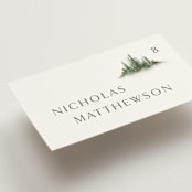 "Somerset" - Place Cards in Evergreen by Melanie Kosuge - Detail