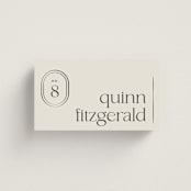 "Modern Monogram" - Place Cards in Latte by Jackie Crawford - Front with Free Guest Printing