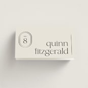 "Modern Monogram" - Place Cards in Latte by Jackie Crawford - Folded with Free Guest Printing
