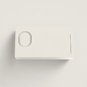 "Modern Monogram" - Place Cards in Latte by Jackie Crawford - Blank front