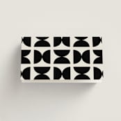 "Modern Monogram" - Place Cards in Latte by Jackie Crawford - Folded Back of Card