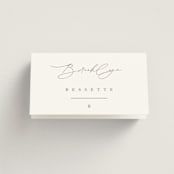 "The Hudson" - Place Cards in Latte by Kristie Kern - Folded with Free Guest Printing