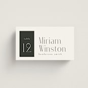 "Wedding Editorial" - Place Cards in Tuxedo by Ana de Sousa - Front with Free Guest Printing