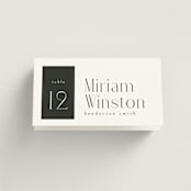 "Wedding Editorial" - Place Cards in Tuxedo by Ana de Sousa - Folded with Free Guest Printing