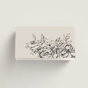 "etched floral" - Place Cards in Stone by Phrosné Barwood - Folded Back of Card