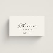"Grande" - Place Cards in Cotton by Carolyn Nicks - Front with Free Guest Printing
