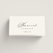 "Grande" - Place Cards in Cotton by Carolyn Nicks - Folded with Free Guest Printing