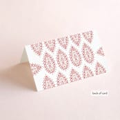 "AMAYA" - Place Cards in Blush by Kanika Mathur - Folded Back of Card