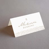 "Extravagant" - Place Cards in Natural by Jessie Steury - Folded with Free Guest Printing