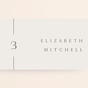 "Classic Monogram" - Place Cards in Cream by Carolyn MacLaren - Detail