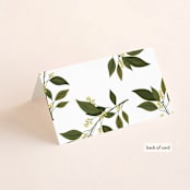 "Conservatory" - Place Cards in Honeysuckle by Jennifer Postorino - Folded Back of Card