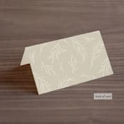 "Herb Garden" - Place Cards in Taupe by Sarah Brown - Folded Back of Card