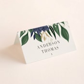 "Ophelia's Garden" - Place Cards in Bluebell by Oma N. Ramkhelawan - Folded with Free Guest Printing