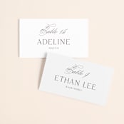 "calisson" - Place Cards in Mist by chocomocacino - Front with Free Guest Printing