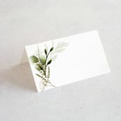 "Enchanted Greenery" - Place Cards in Frost by Susan Moyal - Blank front