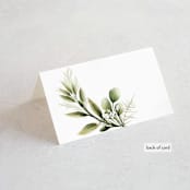 "Enchanted Greenery" - Place Cards in Frost by Susan Moyal - Folded Back of Card
