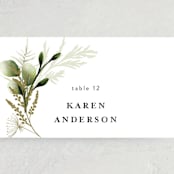 "Enchanted Greenery" - Place Cards in Frost by Susan Moyal - Detail