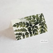 "Love springs eternal" - Place Cards in Fern by Chris Griffith - Folded Back of Card