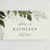 "Love springs eternal" - Place Cards in Fern by Chris Griffith - Detail
