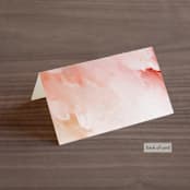 "Delicate brushstrokes" - Place Cards in Blush by Lucrecia Caporale - Folded Back of Card