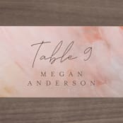"Delicate brushstrokes" - Place Cards in Blush by Lucrecia Caporale - Detail
