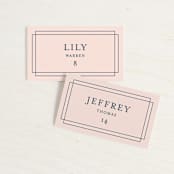 "Chic Gala" - Place Cards in Cotton Candy by Kimberly FitzSimons - Front with Free Guest Printing