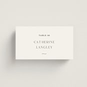 "Classic & Timeless" - Place Cards in Obsidian by Lucrecia Caporale - Front with Free Guest Printing