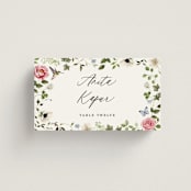 "Ornate" - Place Cards in Peony by Sarah Knight - Front with Free Guest Printing