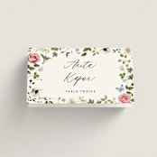 "Ornate" - Place Cards in Peony by Sarah Knight - Folded with Free Guest Printing