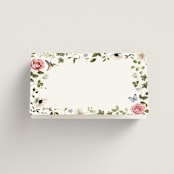 "Ornate" - Place Cards in Peony by Sarah Knight - Blank front
