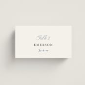 "Almafi" - Place Cards in Cerulean by Itsy Belle Studio - Front with Free Guest Printing