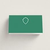 "Palm Tree Crest" - Place Cards in Palm by Erika Firm - Blank front