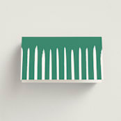 "Palm Tree Crest" - Place Cards in Palm by Erika Firm - Folded Back of Card