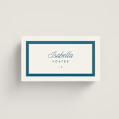 "Coast" - Place Cards in Ocean by Kelly Schmidt - Front with Free Guest Printing