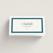 "Coast" - Place Cards in Ocean by Kelly Schmidt - Folded with Free Guest Printing