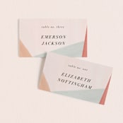"Eleanor" - Place Cards in Rose by Creative Parasol - Front with Free Guest Printing
