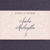 "Elegant Lace" - Place Cards in Blush by Hooray Creative - Detail