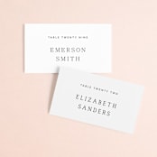 "Svelte" - Place Cards in Ivory by Erin Hodges - Front with Free Guest Printing