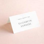 "Svelte" - Place Cards in Ivory by Erin Hodges - Folded with Free Guest Printing