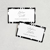 "Landscape" - Place Cards in Black Tie by Laura Hamm - Front with Free Guest Printing