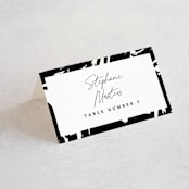 "Landscape" - Place Cards in Black Tie by Laura Hamm - Folded with Free Guest Printing