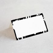 "Landscape" - Place Cards in Black Tie by Laura Hamm - Blank front