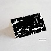 "Landscape" - Place Cards in Black Tie by Laura Hamm - Folded Back of Card