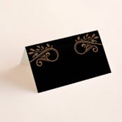 "Grand Natura" - Place Cards in Noir by GeekInk Design - Blank front