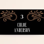 "Grand Natura" - Place Cards in Noir by GeekInk Design - Detail