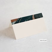 "Love Story" - Place Cards in Turquoise by Kate Ahn - Folded Back of Card